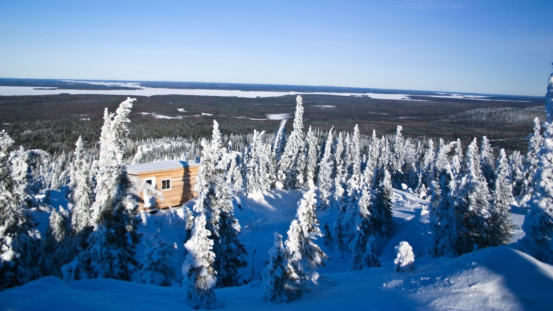 Ville de Matagami sous la neige