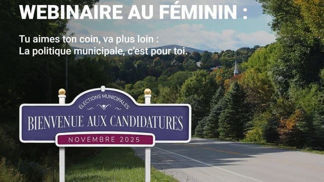Un appel à l'engagement féminin en politique municipale : un webinaire inspirant pour les élections de 2025  