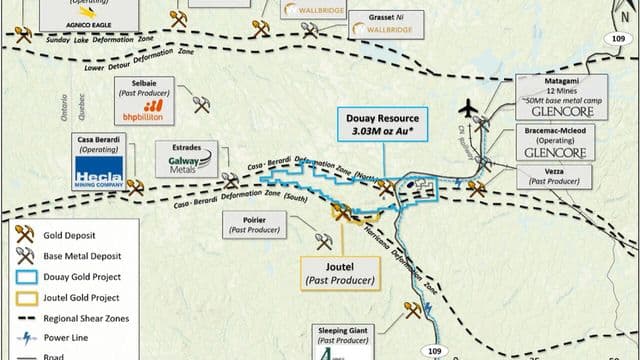 Maple Gold obtient 16 millions $ pour accélérer l’exploration à Joutel et Douay 