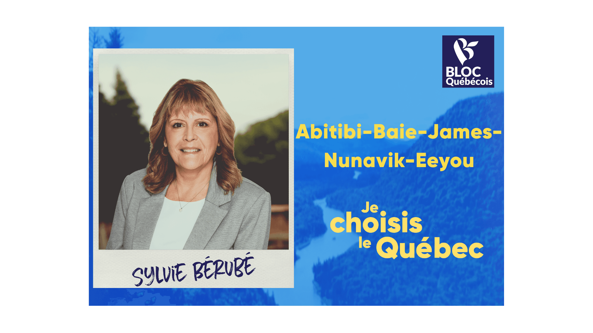 La candidate Bloquiste Sylvie Bérubé