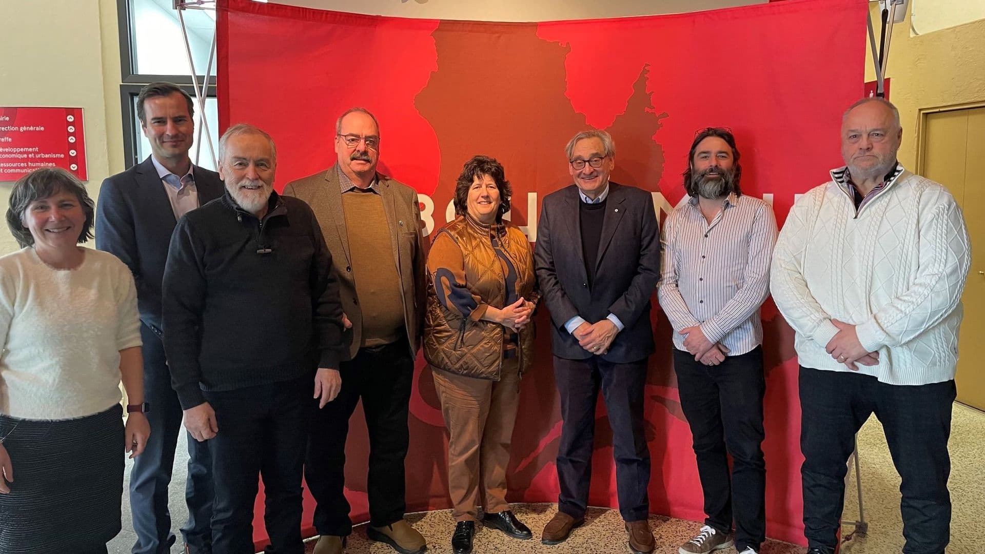 Les élus de la Jamesie lors de la rencontre avec Hydro-Québec, le 21 Février 2025 à Chibougamau